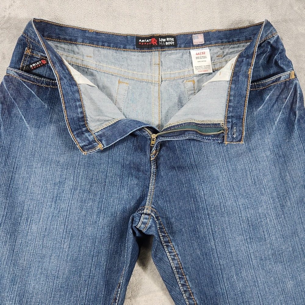 Ariat FR M4 Boot Jeans Mens 44x32 Blue Low Rise Work Flame Resistant Denim - Picture 12 of 16